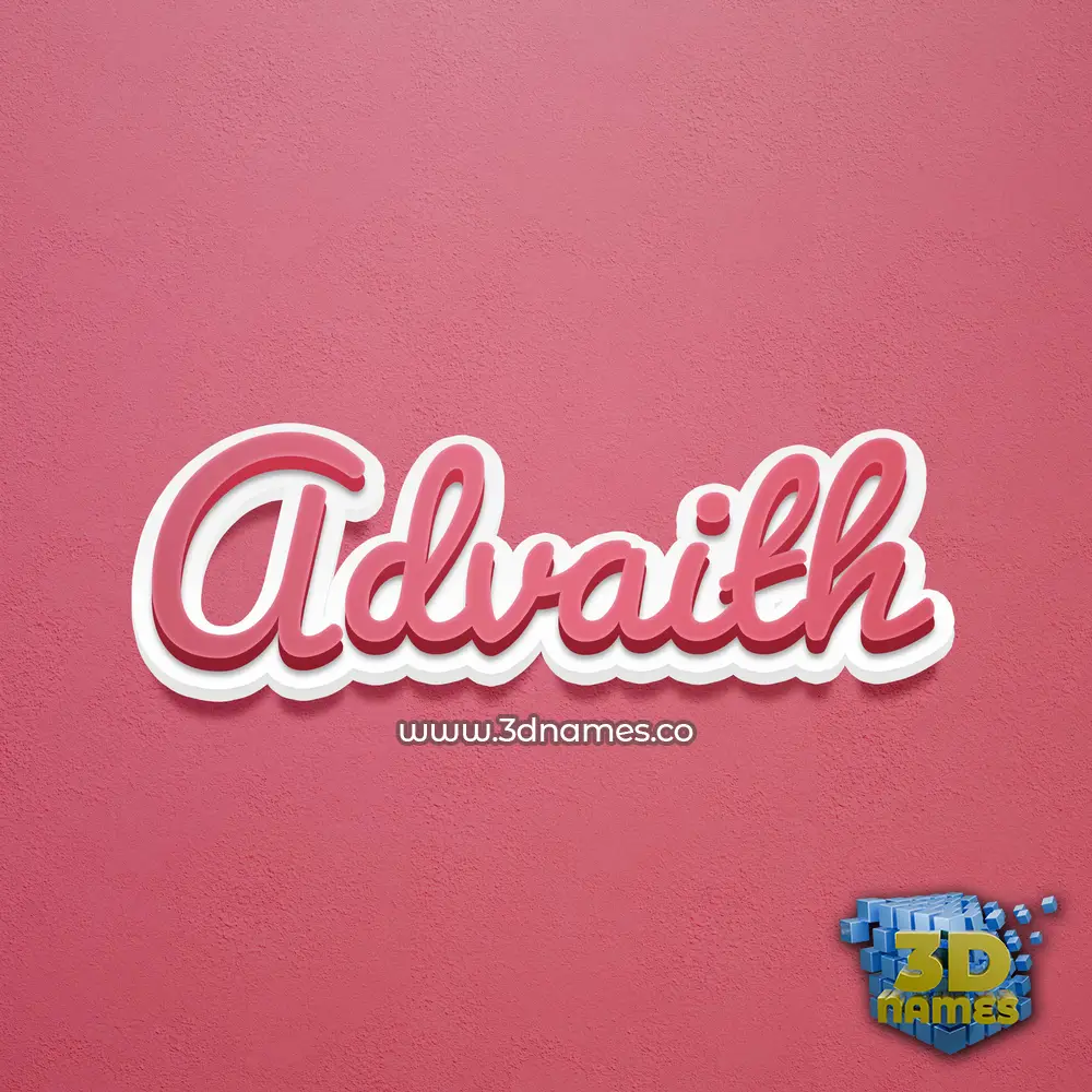 advaith in Red Scribble style - 3D name wallpaper