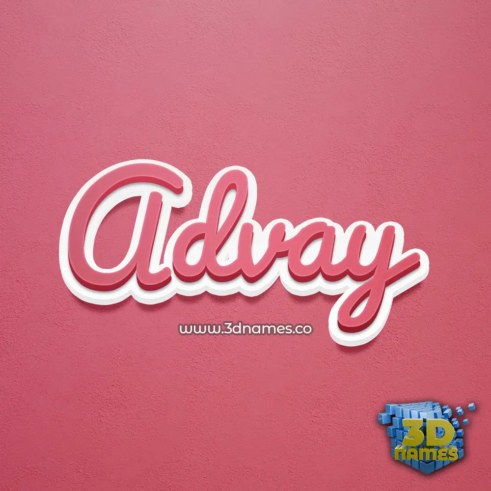 advay in Red Scribble style - 3D name wallpaper