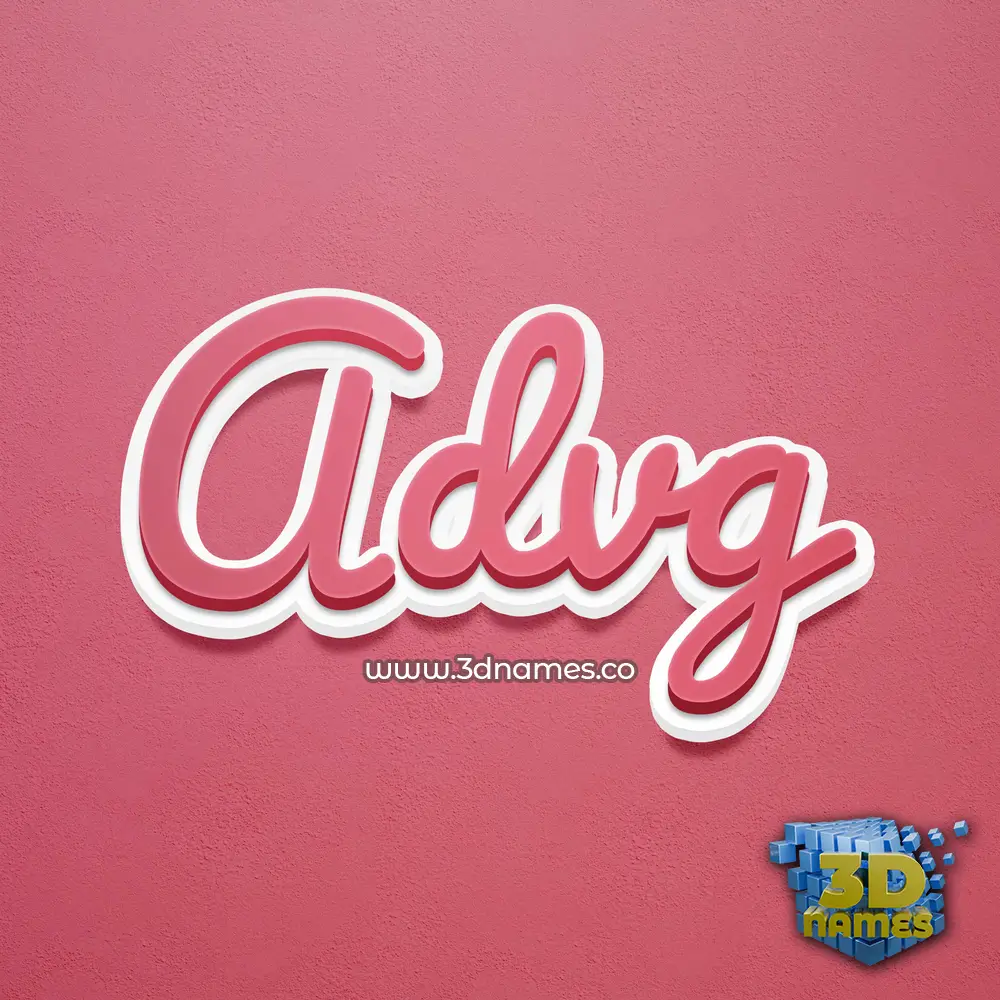 advg in Red Scribble style - 3D name wallpaper