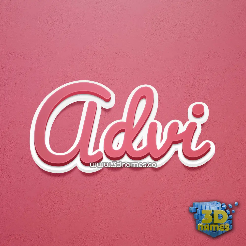 advi in Red Scribble style - 3D name wallpaper