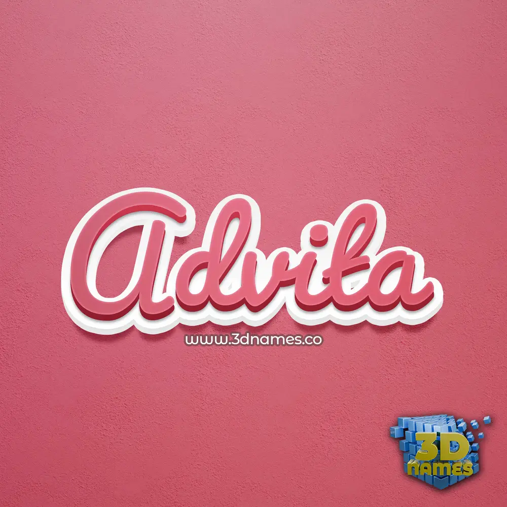 advita in Red Scribble style - 3D name wallpaper
