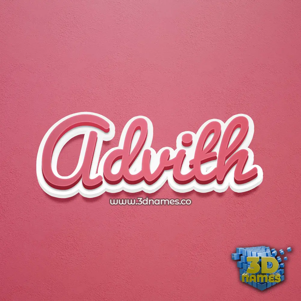 advith in Red Scribble style - 3D name wallpaper