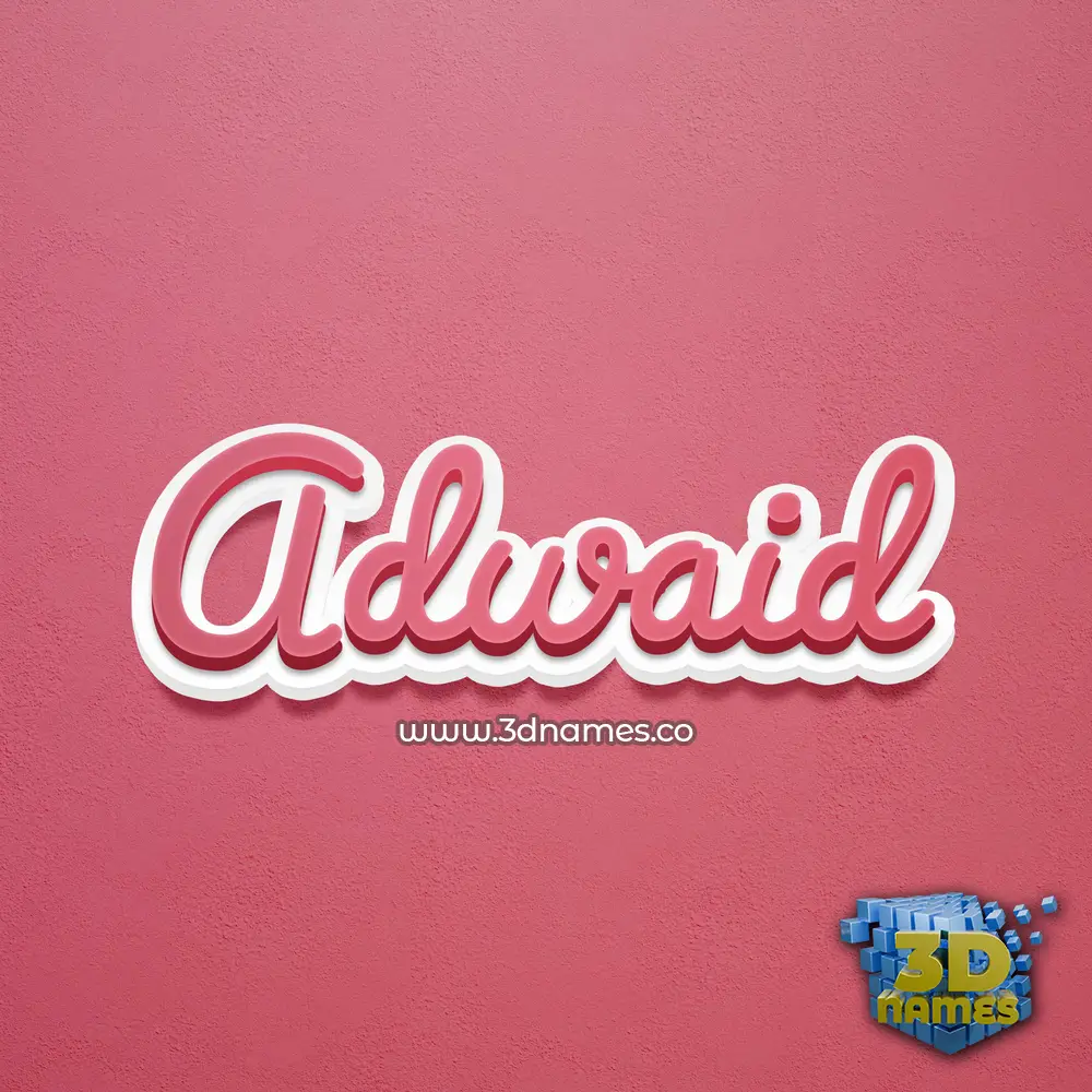 adwaid in Red Scribble style - 3D name wallpaper