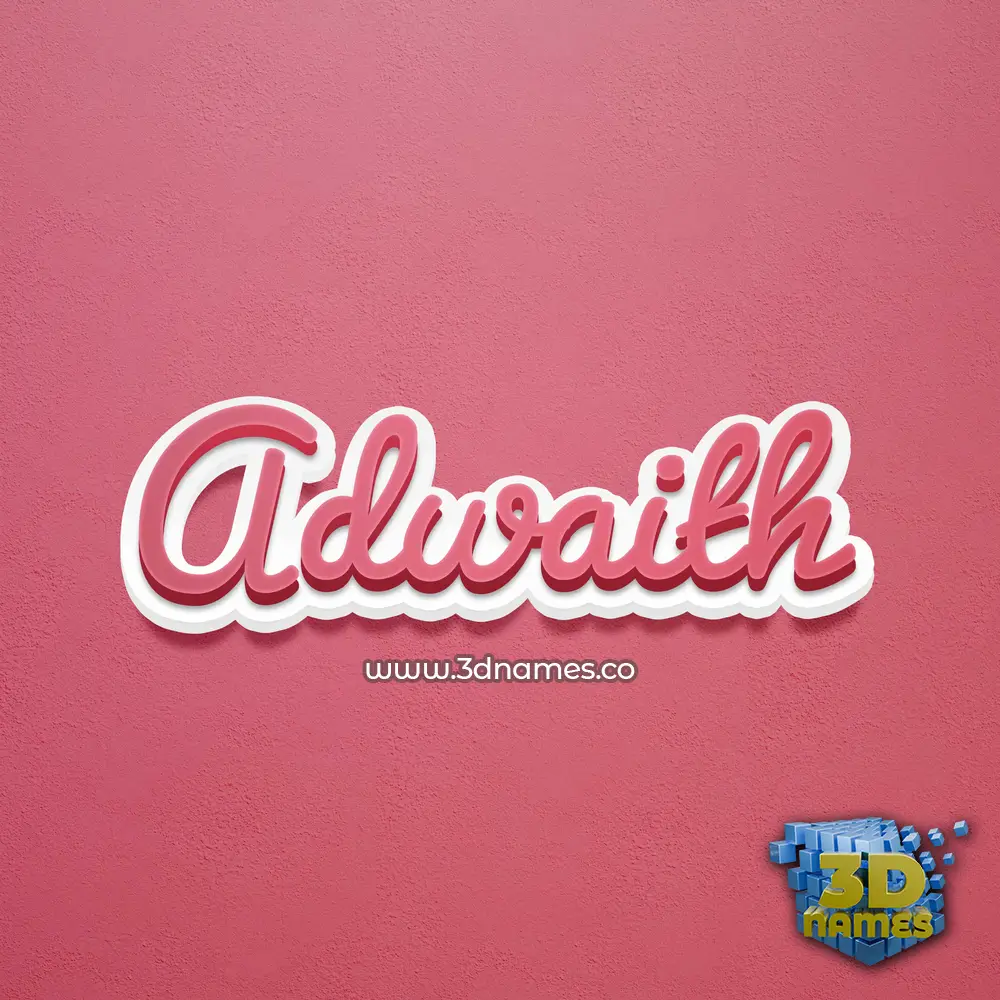 adwaith in Red Scribble style - 3D name wallpaper