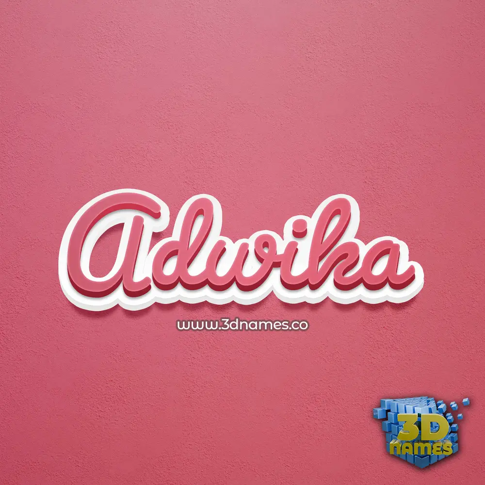 adwika in Red Scribble style - 3D name wallpaper