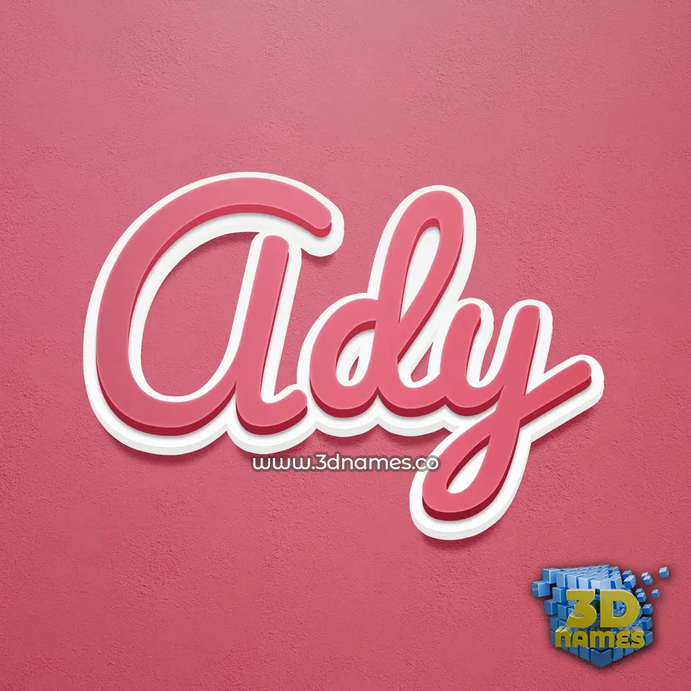 ady in Red Scribble style - 3D name wallpaper