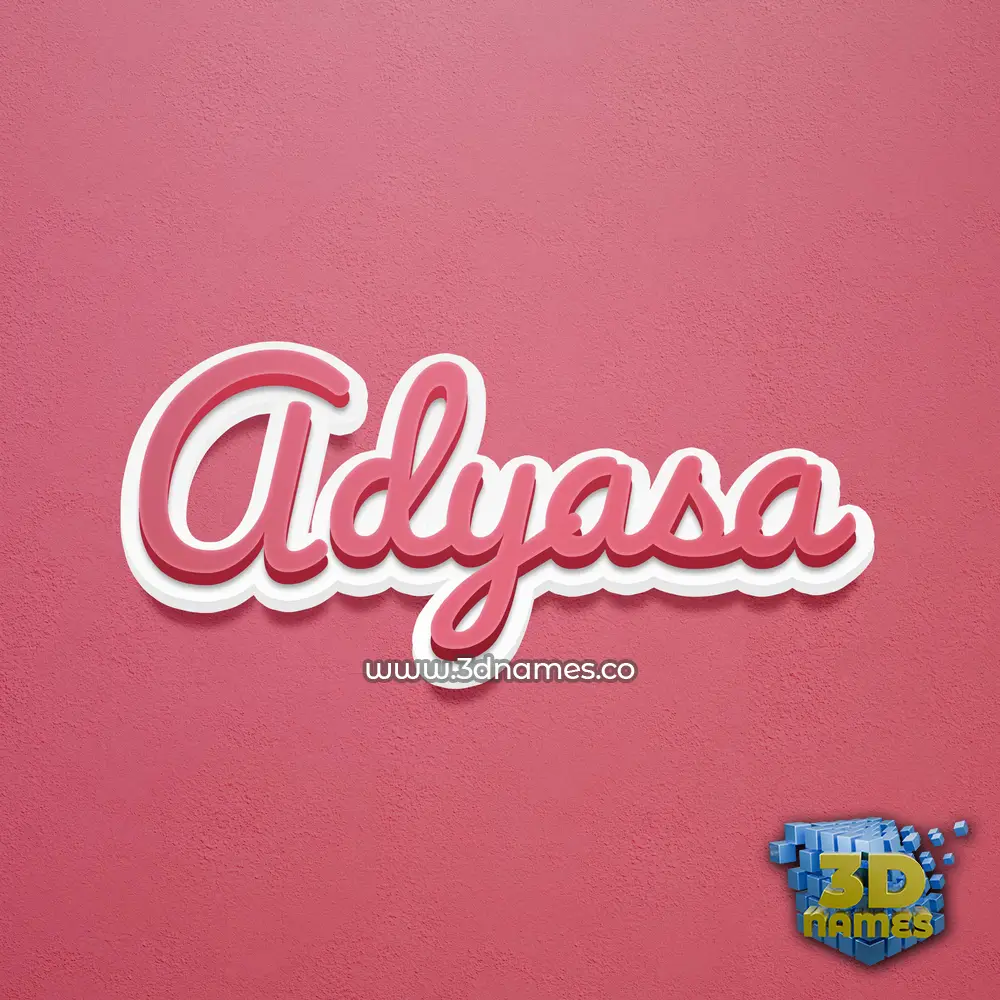 adyasa in Red Scribble style - 3D name wallpaper