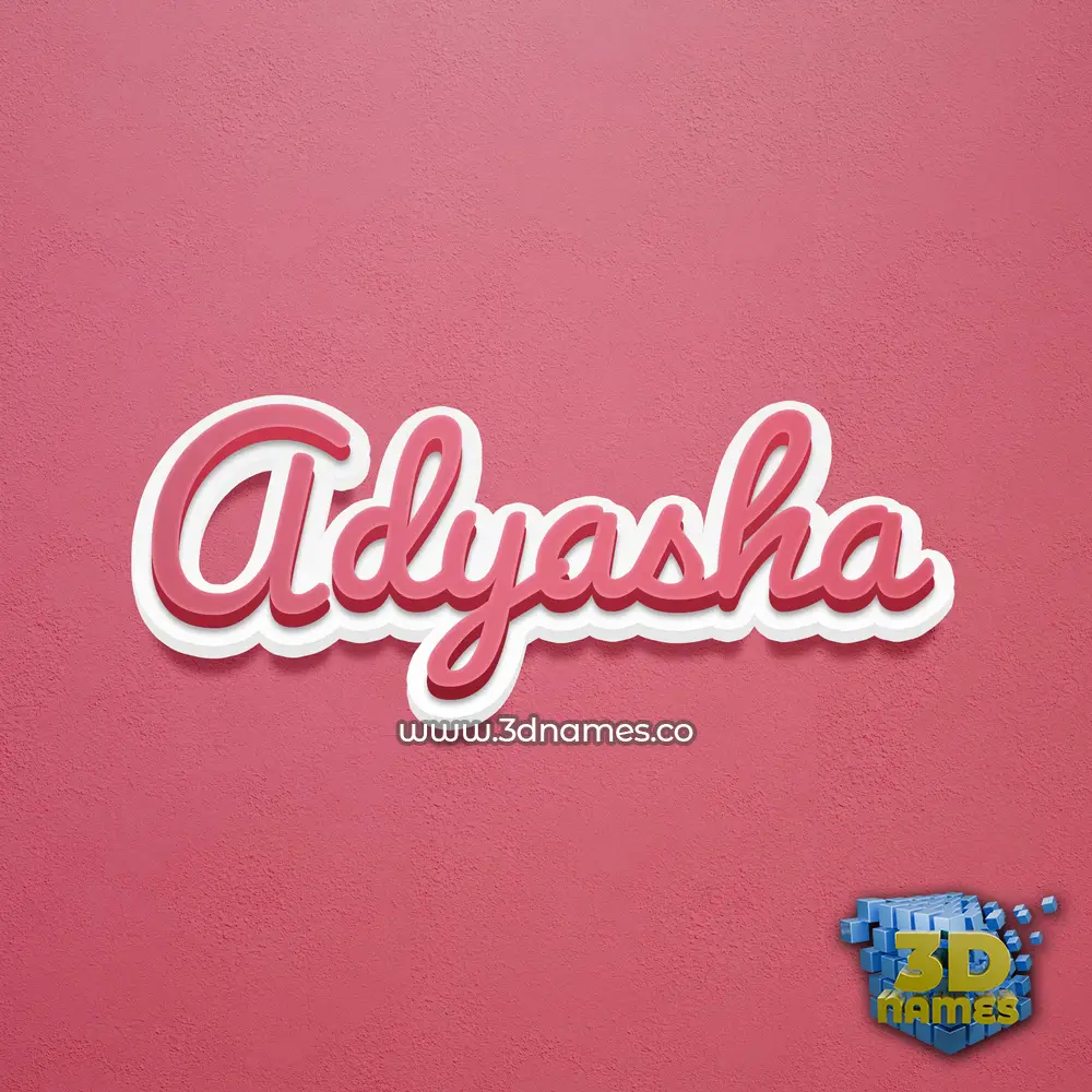 adyasha in Red Scribble style - 3D name wallpaper