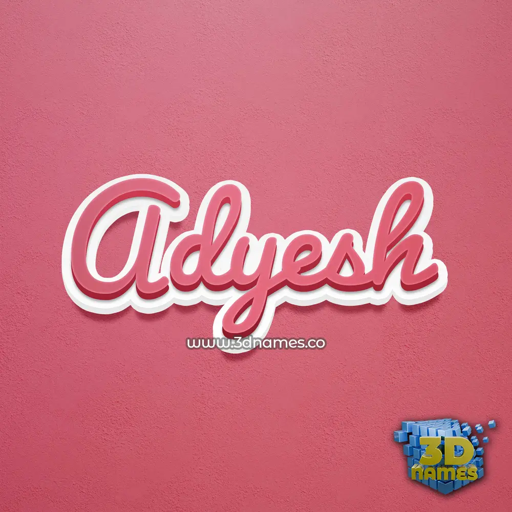adyesh in Red Scribble style - 3D name wallpaper