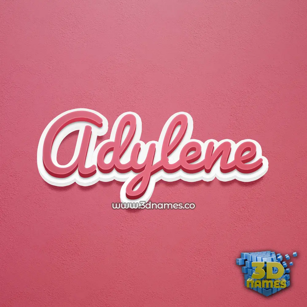 adylene in Red Scribble style - 3D name wallpaper