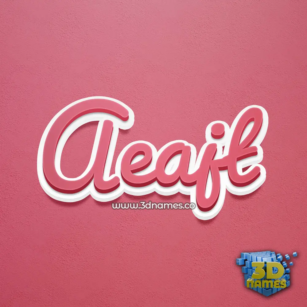 aeajt in Red Scribble style - 3D name wallpaper