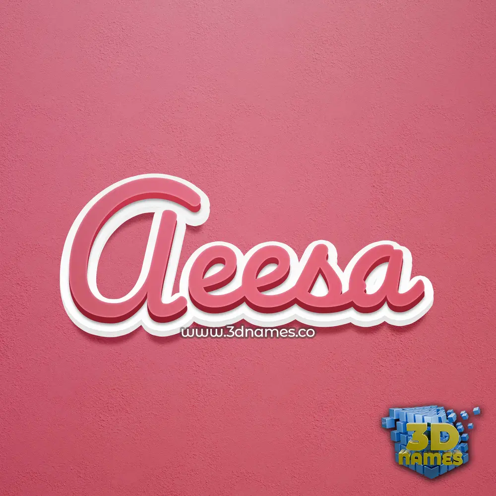 aeesa in Red Scribble style - 3D name wallpaper