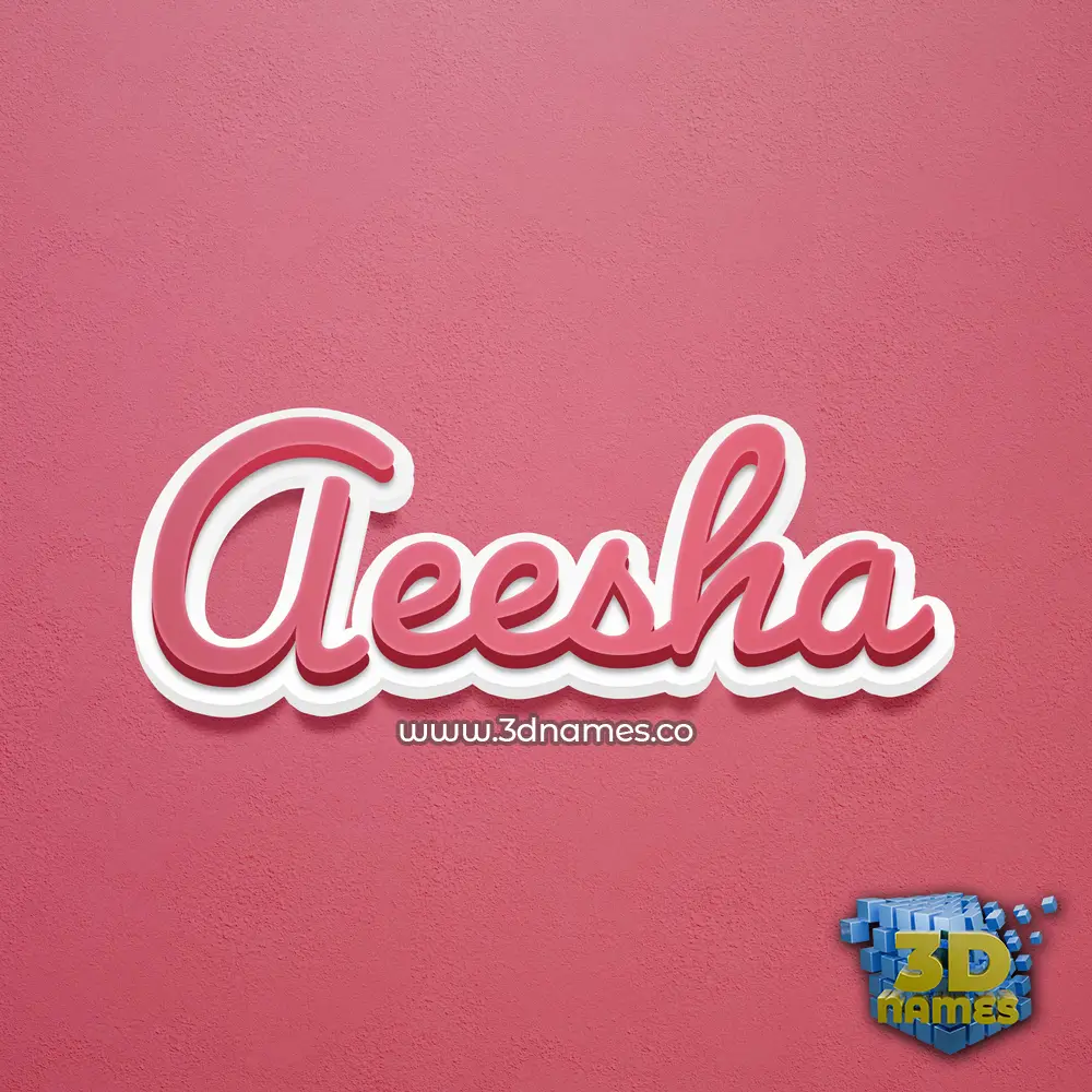 aeesha in Red Scribble style - 3D name wallpaper