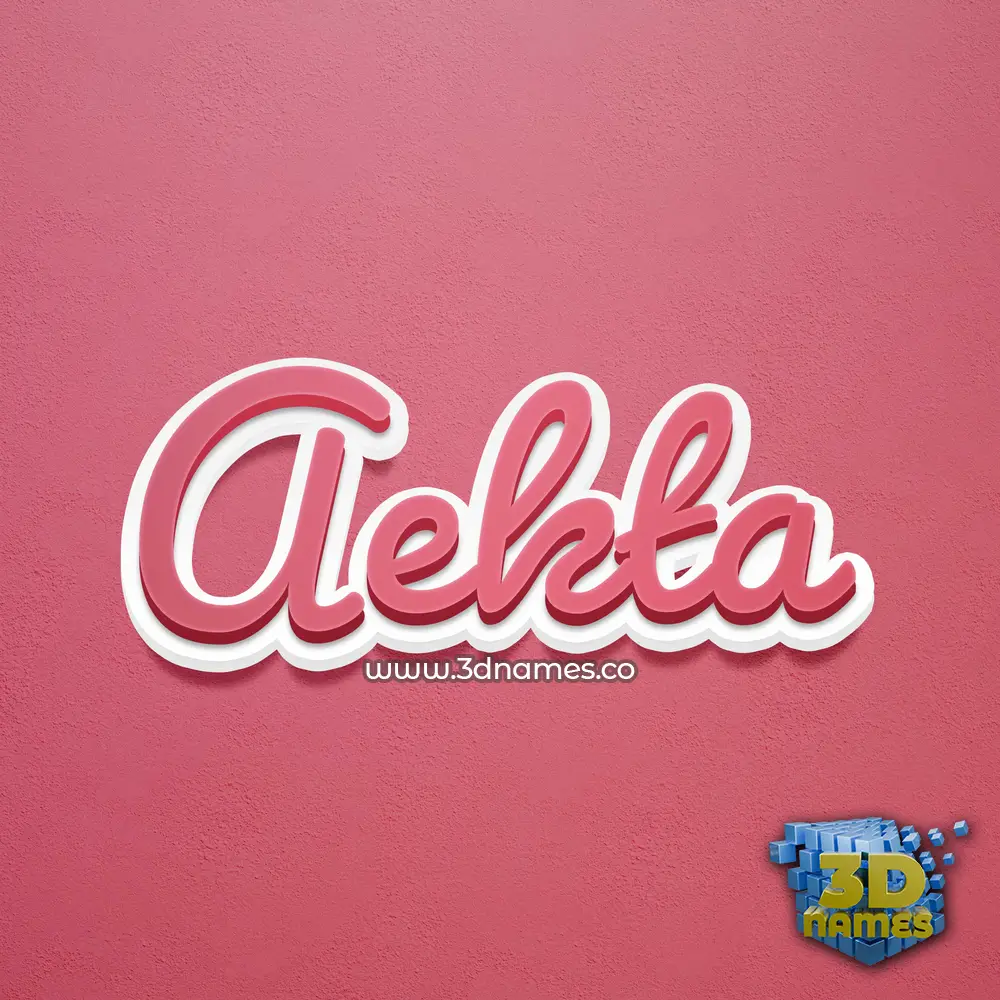 aekta in Red Scribble style - 3D name wallpaper