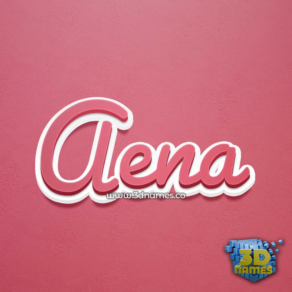 aena in Red Scribble style - 3D name wallpaper