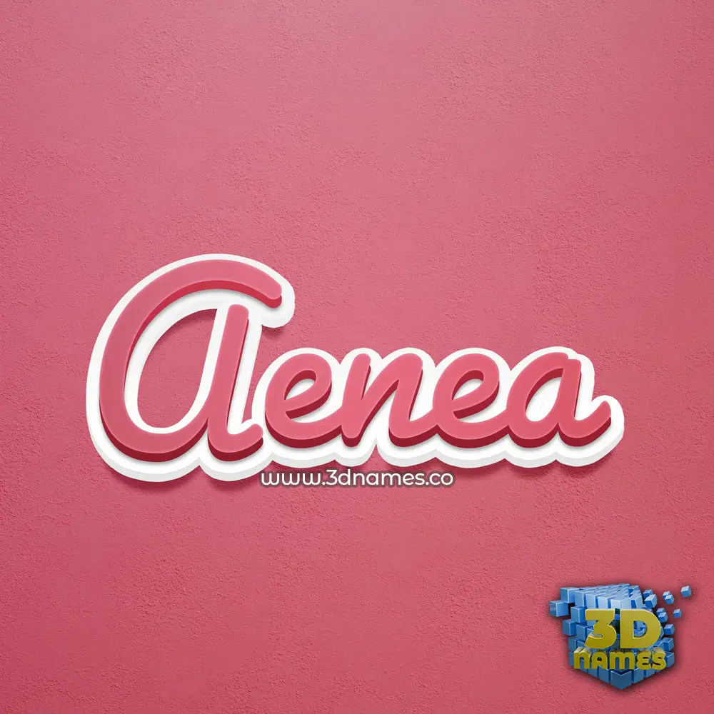 aenea in Red Scribble style - 3D name wallpaper
