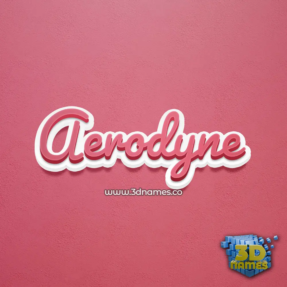 aerodyne in Red Scribble style - 3D name wallpaper