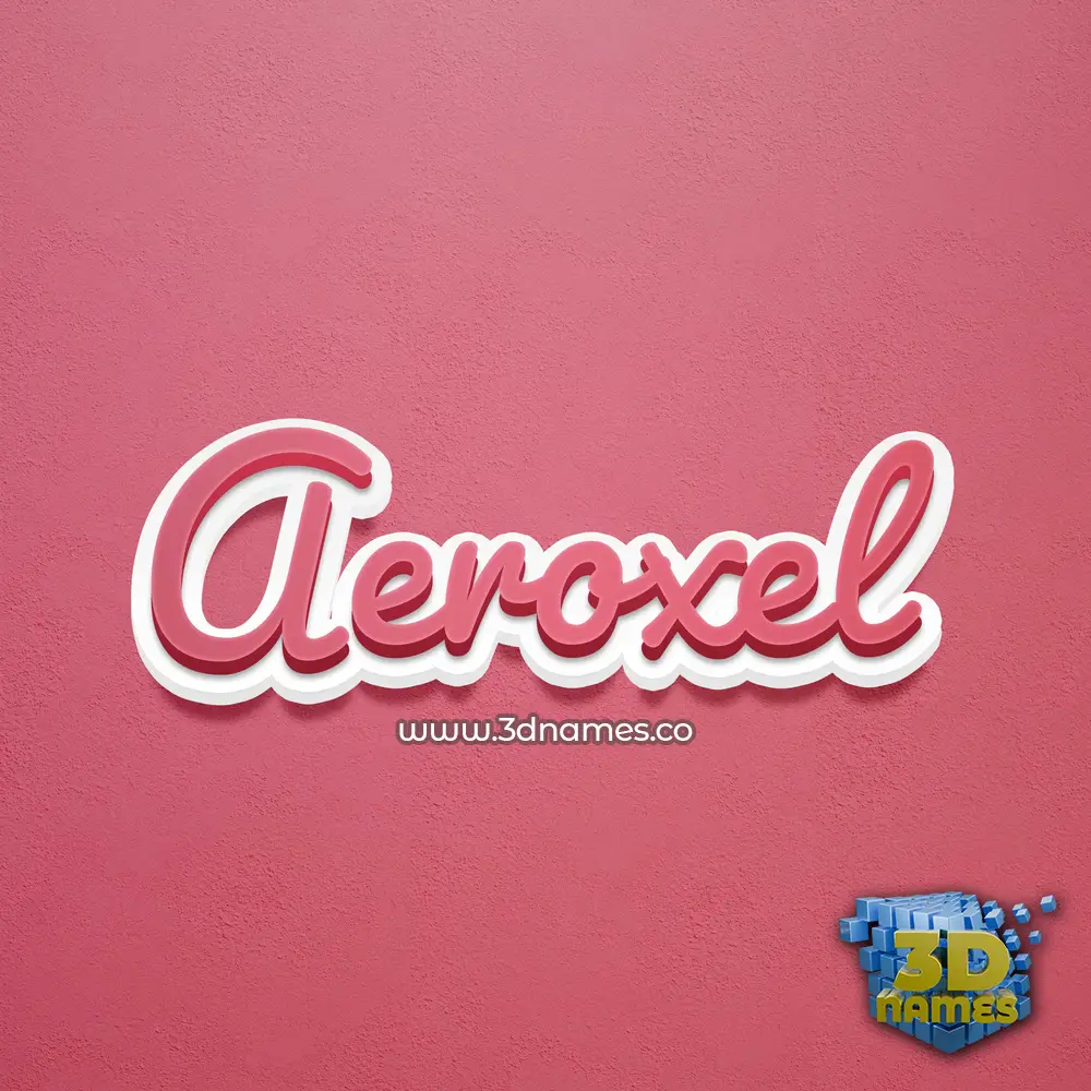 aeroxel in Red Scribble style - 3D name wallpaper