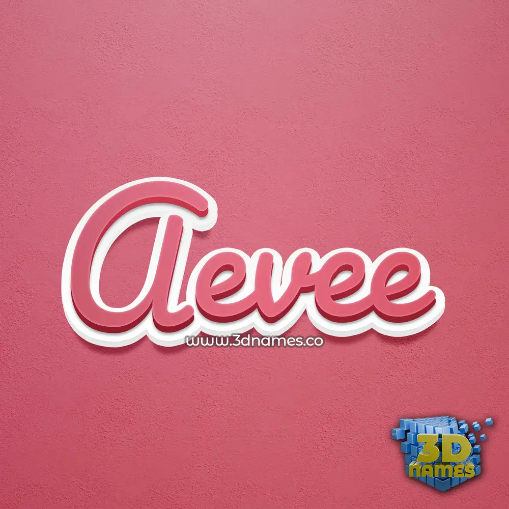 aevee in Red Scribble style - 3D name wallpaper