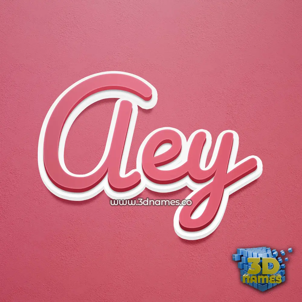 aey in Red Scribble style - 3D name wallpaper