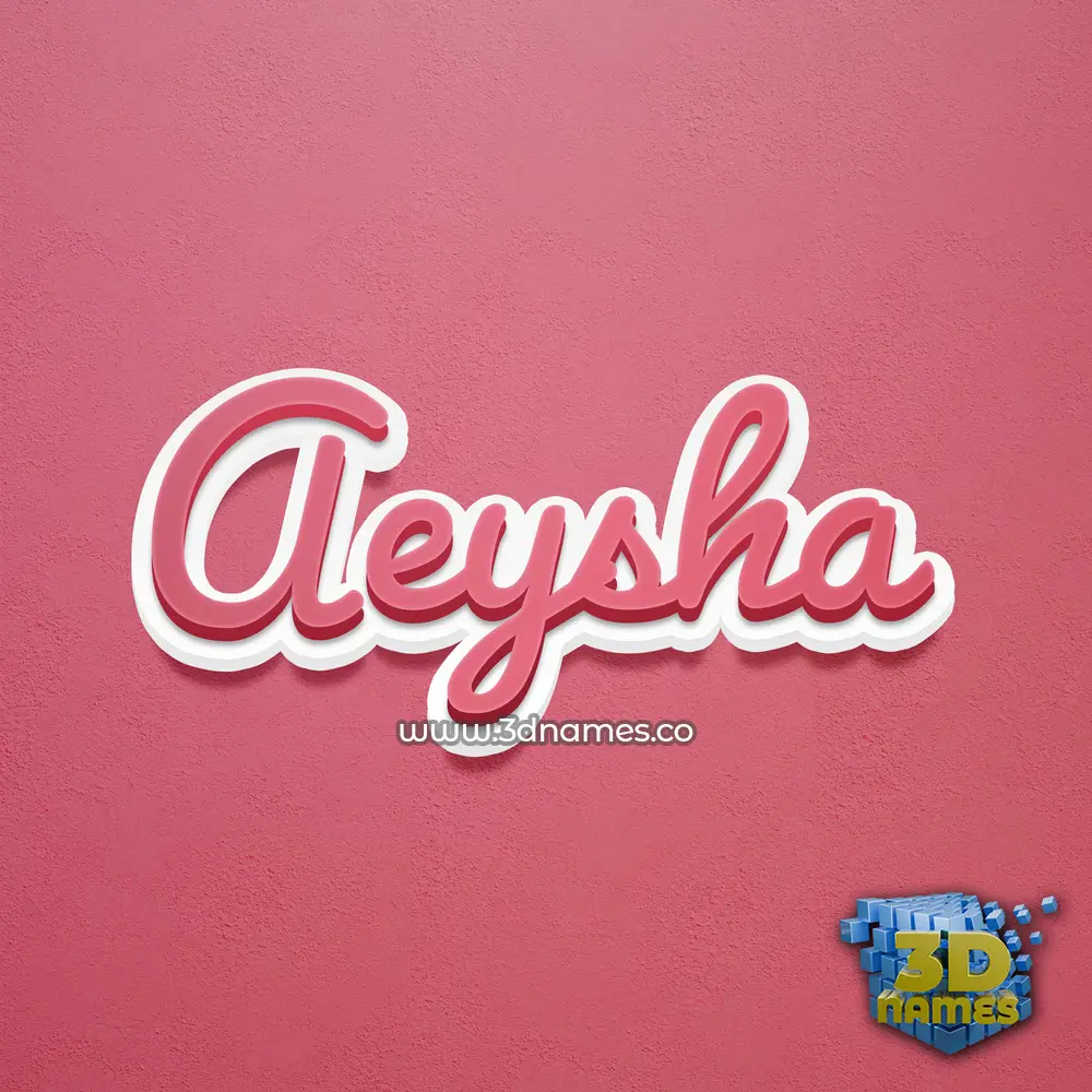 aeysha in Red Scribble style - 3D name wallpaper