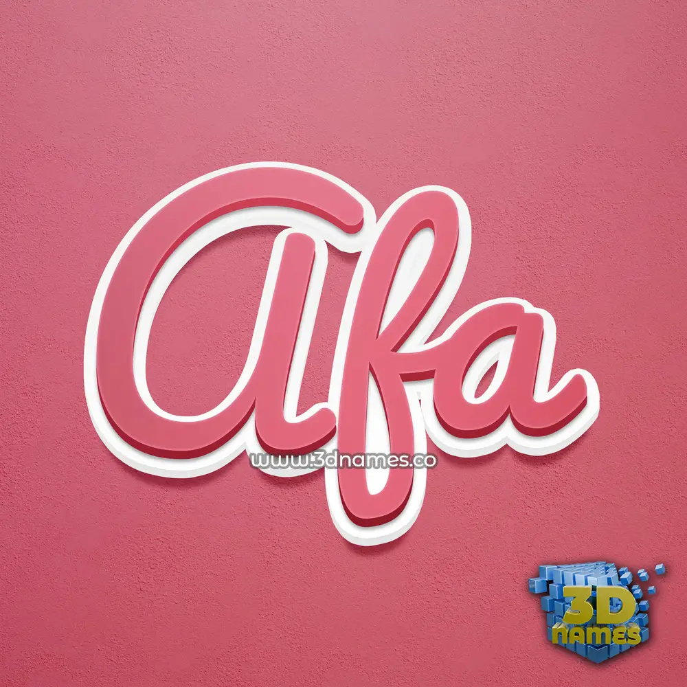 afa in Red Scribble style - 3D name wallpaper