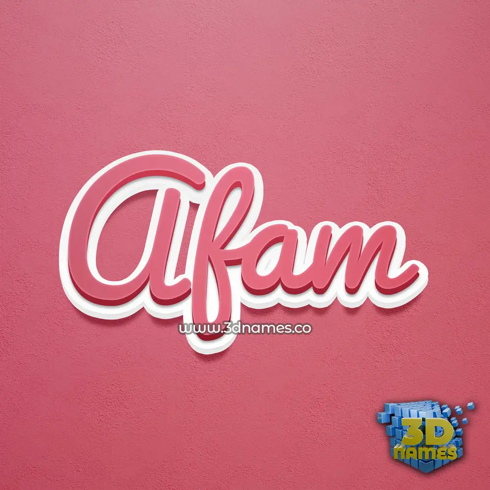 afam in Red Scribble style - 3D name wallpaper