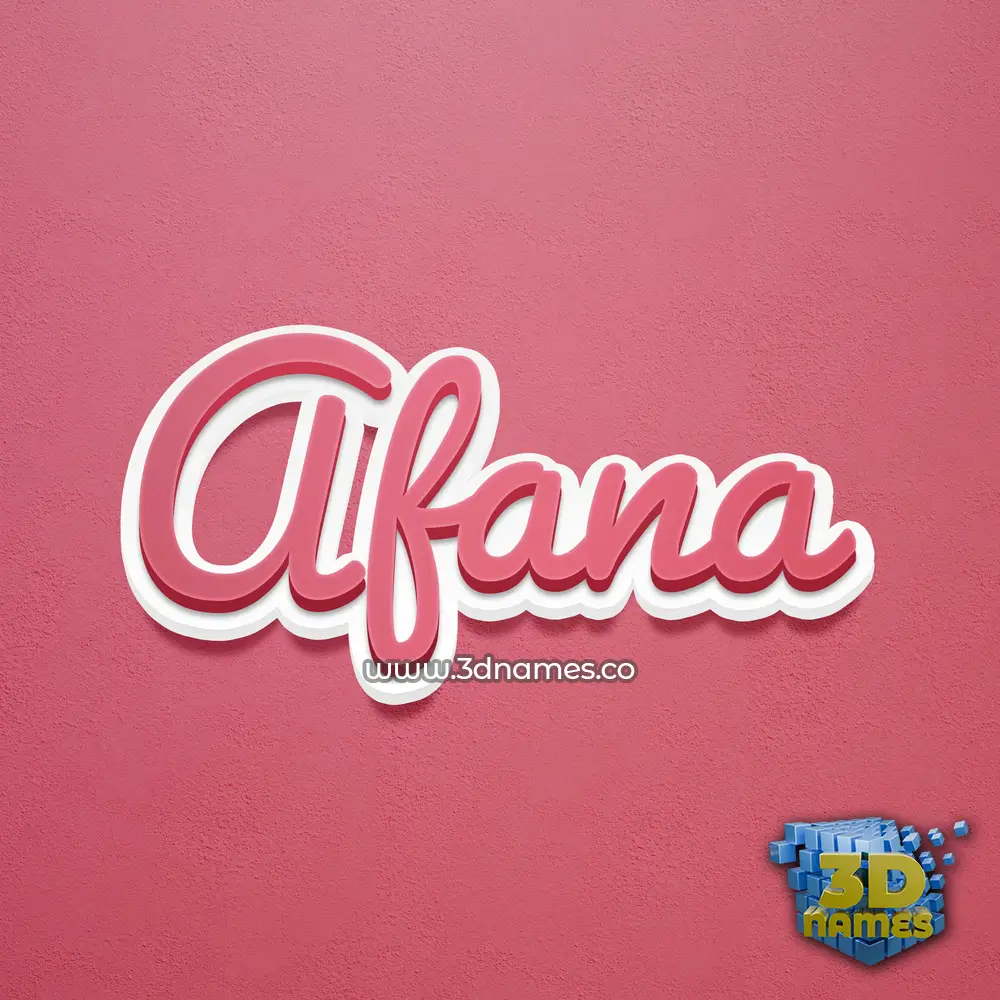 afana in Red Scribble style - 3D name wallpaper