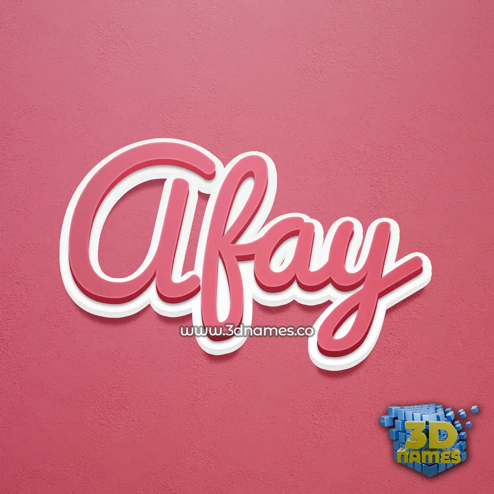 afay in Red Scribble style - 3D name wallpaper