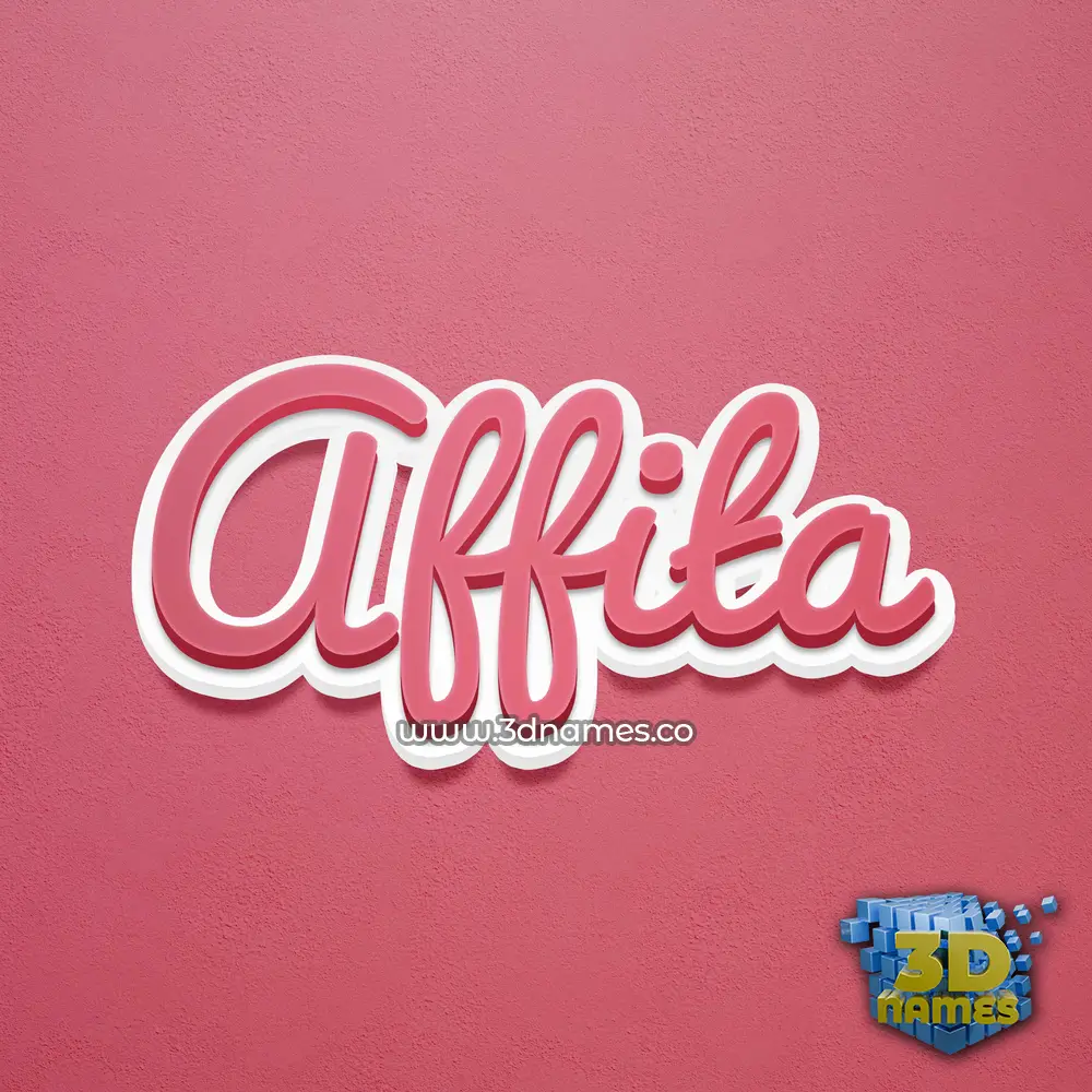 affita in Red Scribble style - 3D name wallpaper