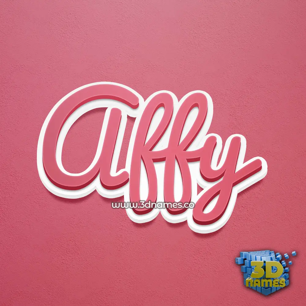 affy in Red Scribble style - 3D name wallpaper