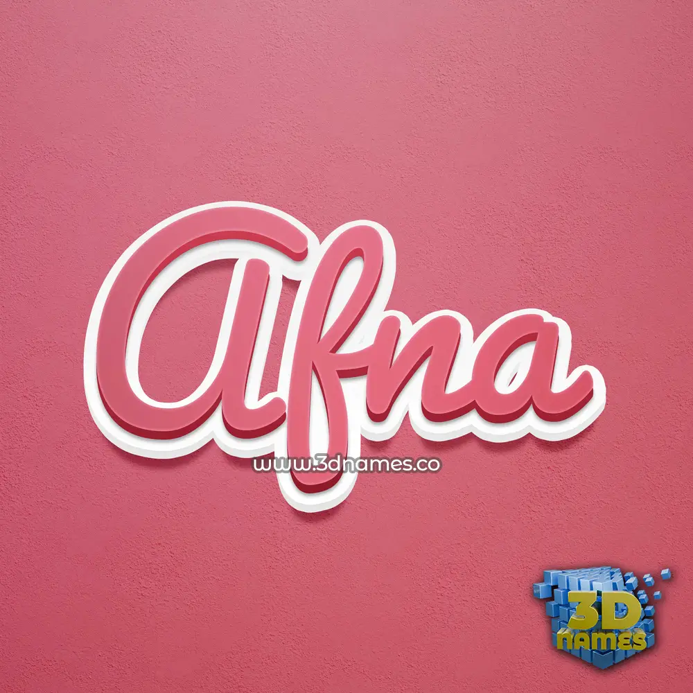 afna in Red Scribble style - 3D name wallpaper