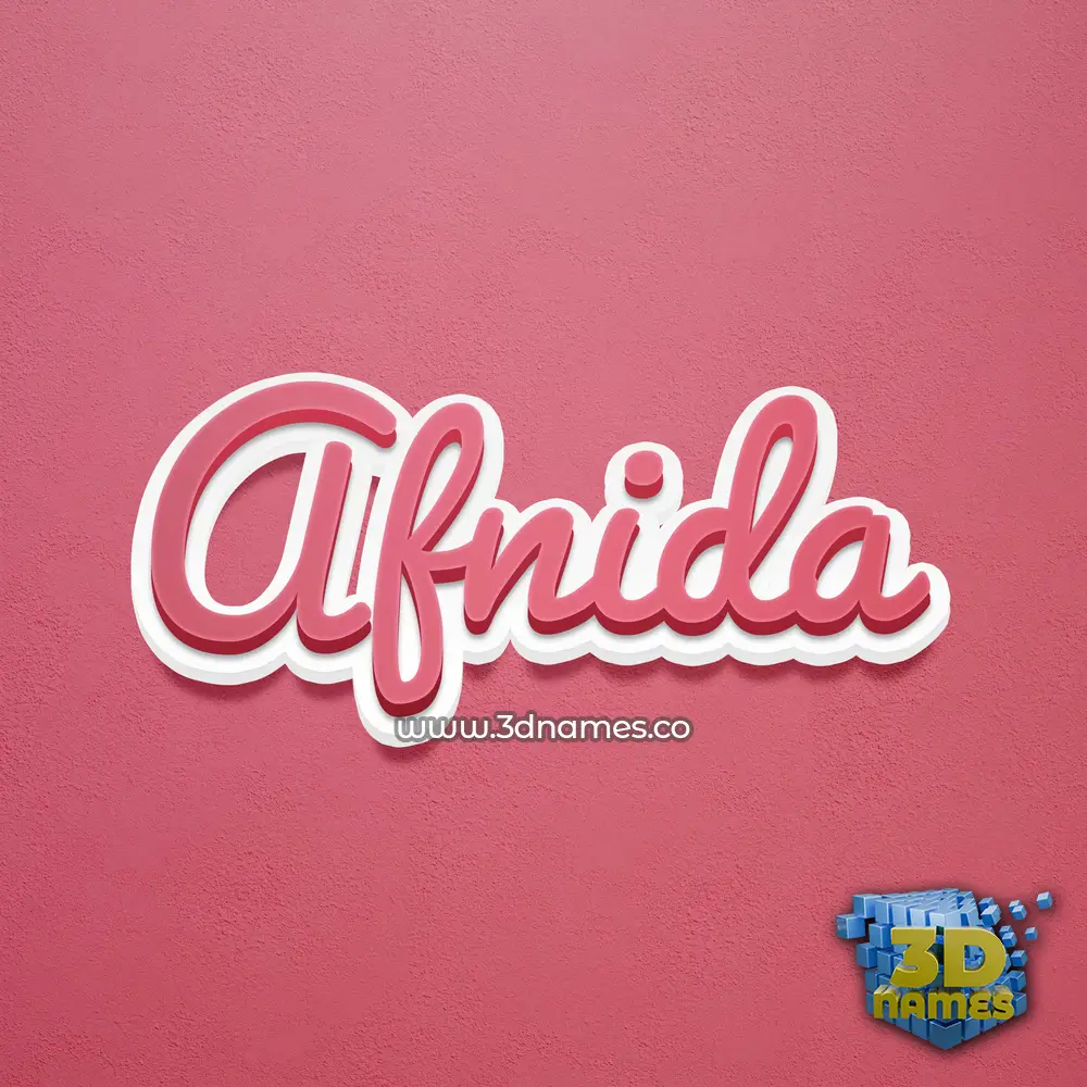 afnida in Red Scribble style - 3D name wallpaper