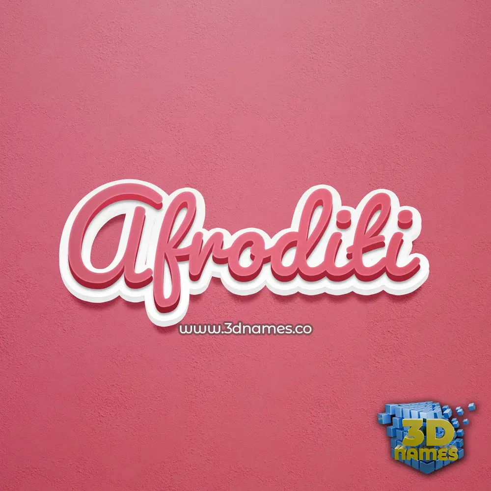 afroditi in Red Scribble style - 3D name wallpaper