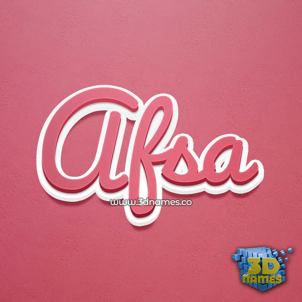 afsa in Red Scribble style - 3D name wallpaper