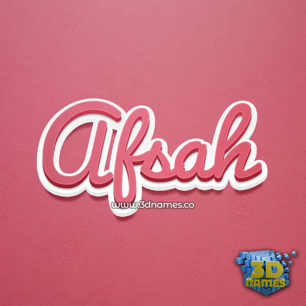 afsah in Red Scribble style - 3D name wallpaper