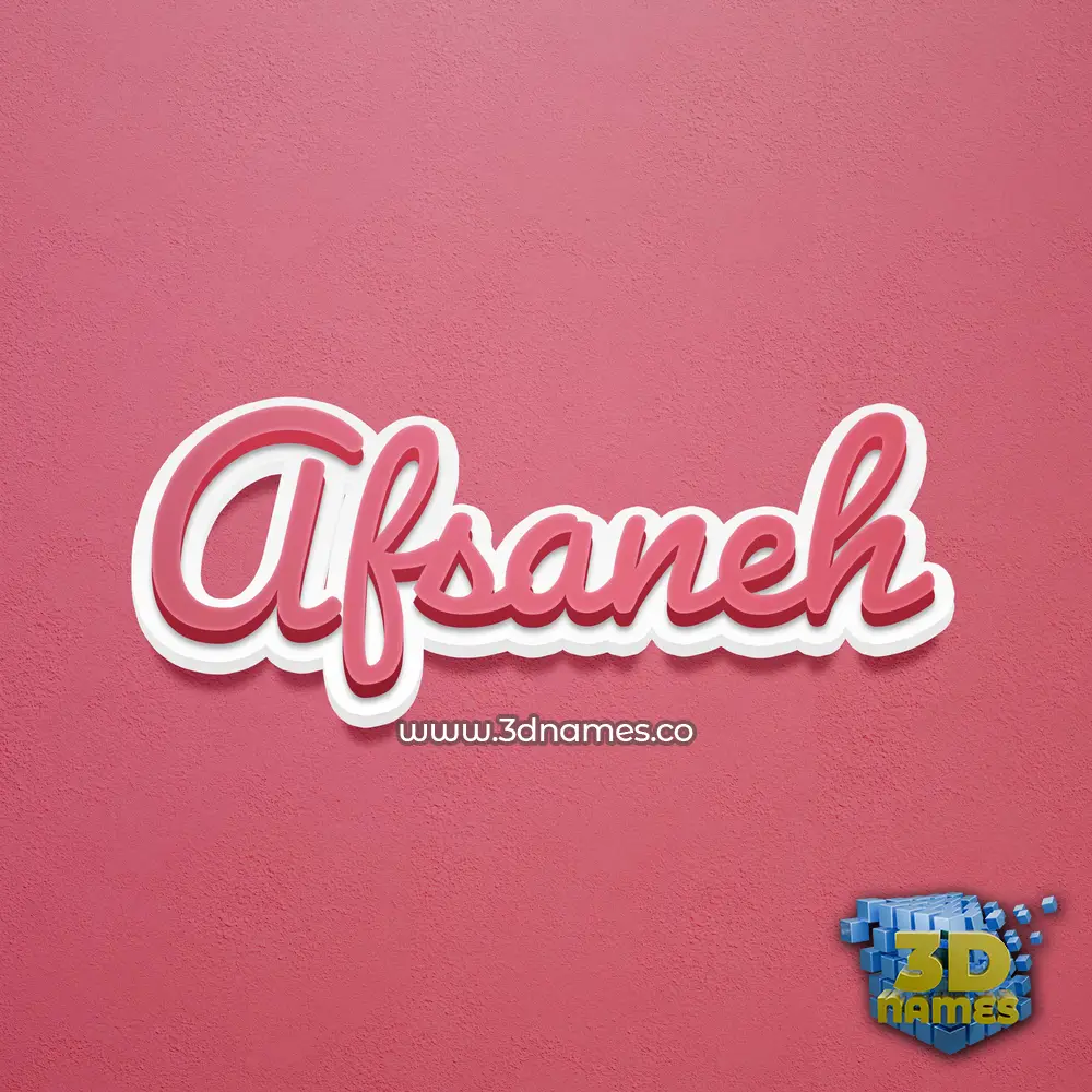 afsaneh in Red Scribble style - 3D name wallpaper