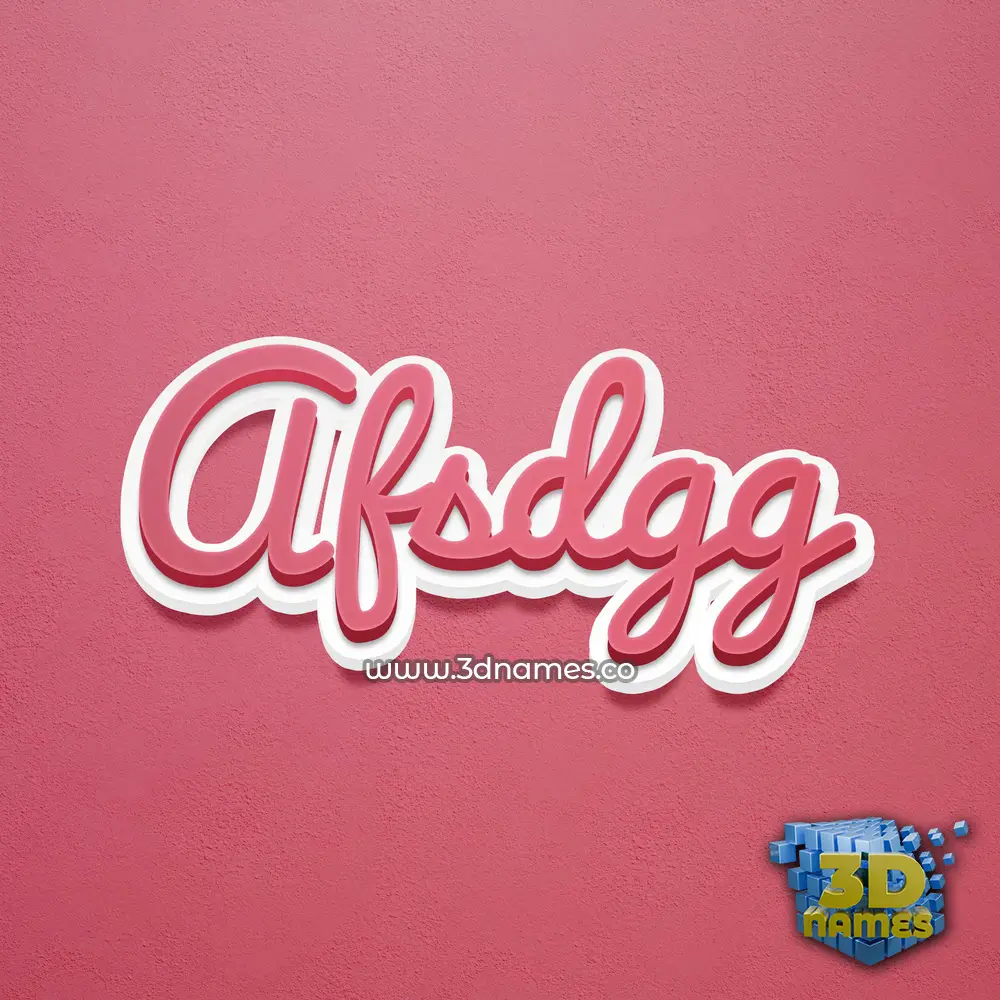 afsdgg in Red Scribble style - 3D name wallpaper