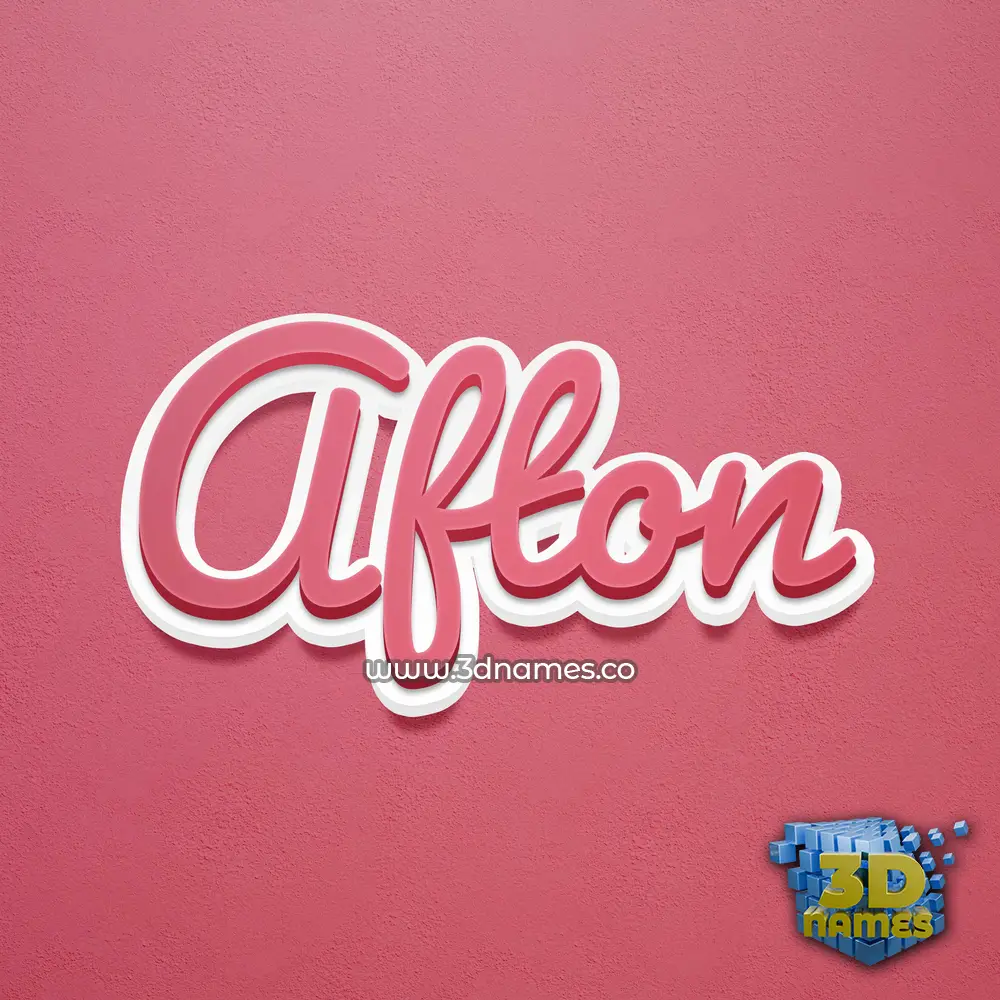 afton in Red Scribble style - 3D name wallpaper