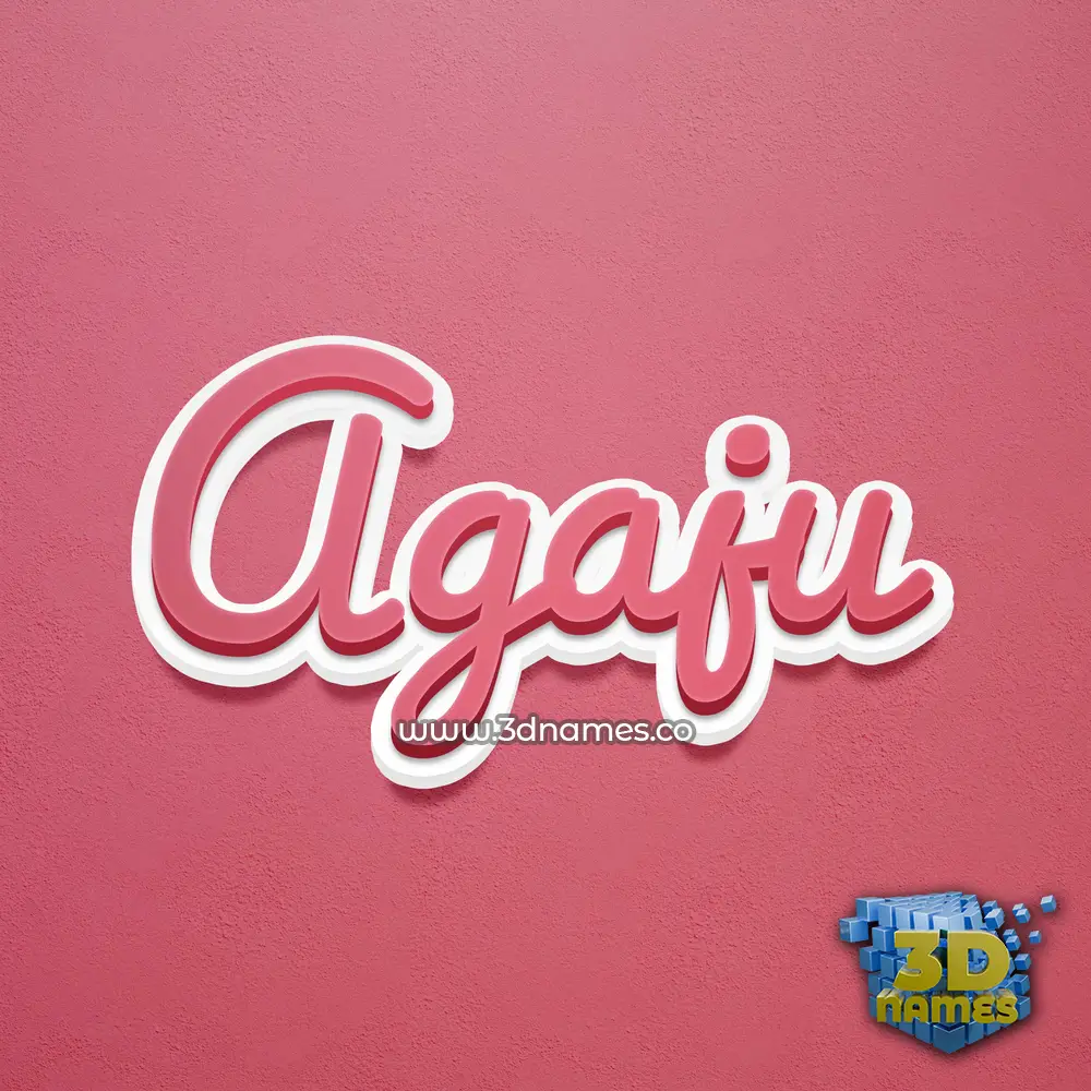agaju in Red Scribble style - 3D name wallpaper
