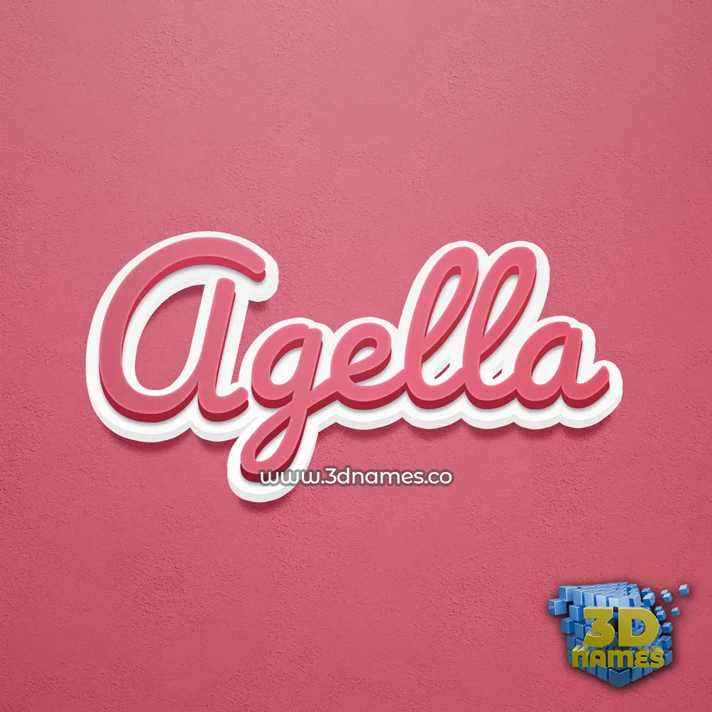 agella in Red Scribble style - 3D name wallpaper