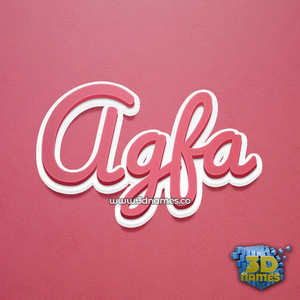 agfa in Red Scribble style - 3D name wallpaper