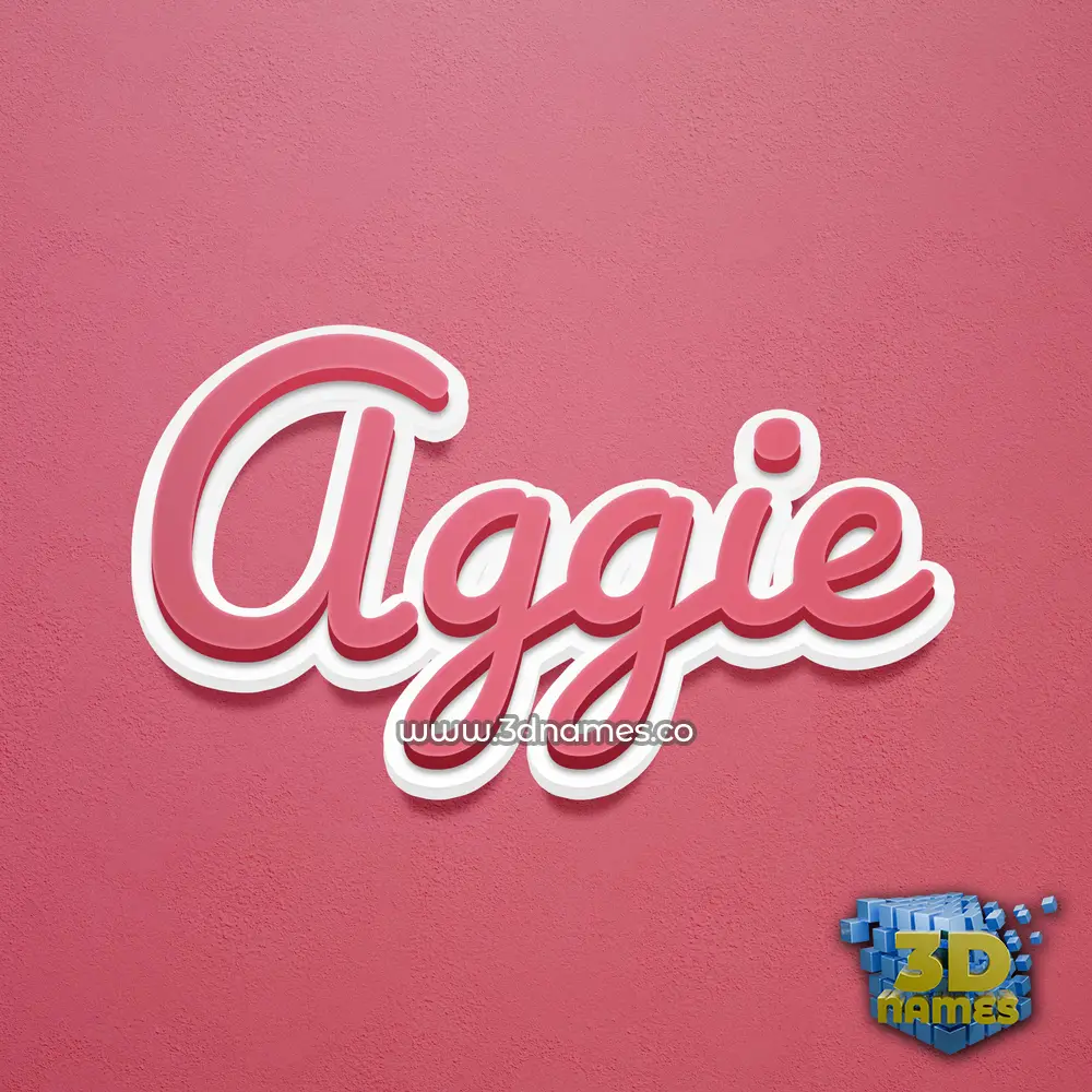aggie in Red Scribble style - 3D name wallpaper