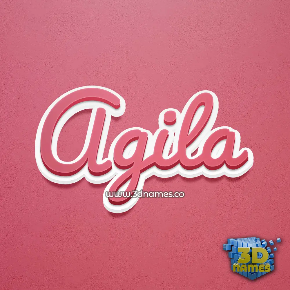 agila in Red Scribble style - 3D name wallpaper