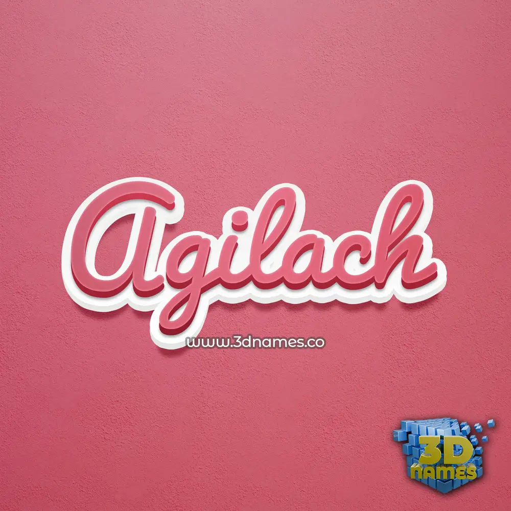 agilach in Red Scribble style - 3D name wallpaper
