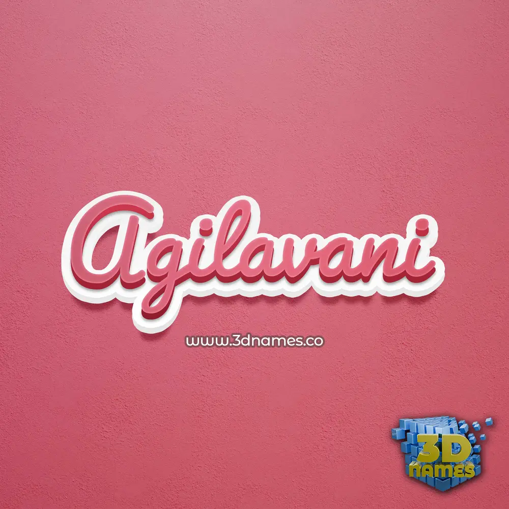 agilavani in Red Scribble style - 3D name wallpaper