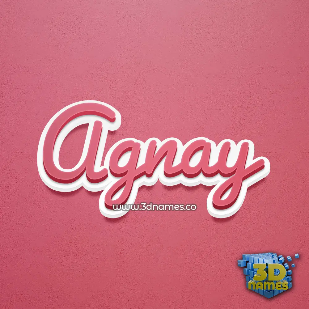 agnay in Red Scribble style - 3D name wallpaper