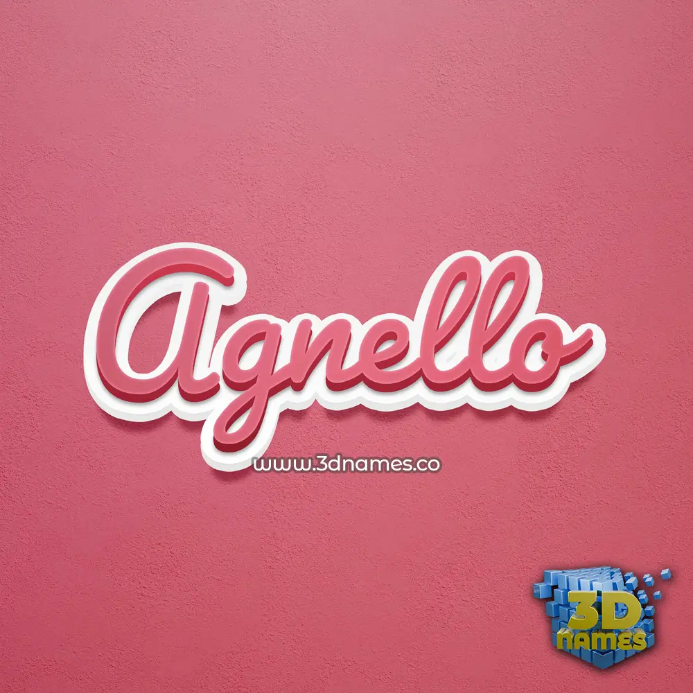 agnello in Red Scribble style - 3D name wallpaper