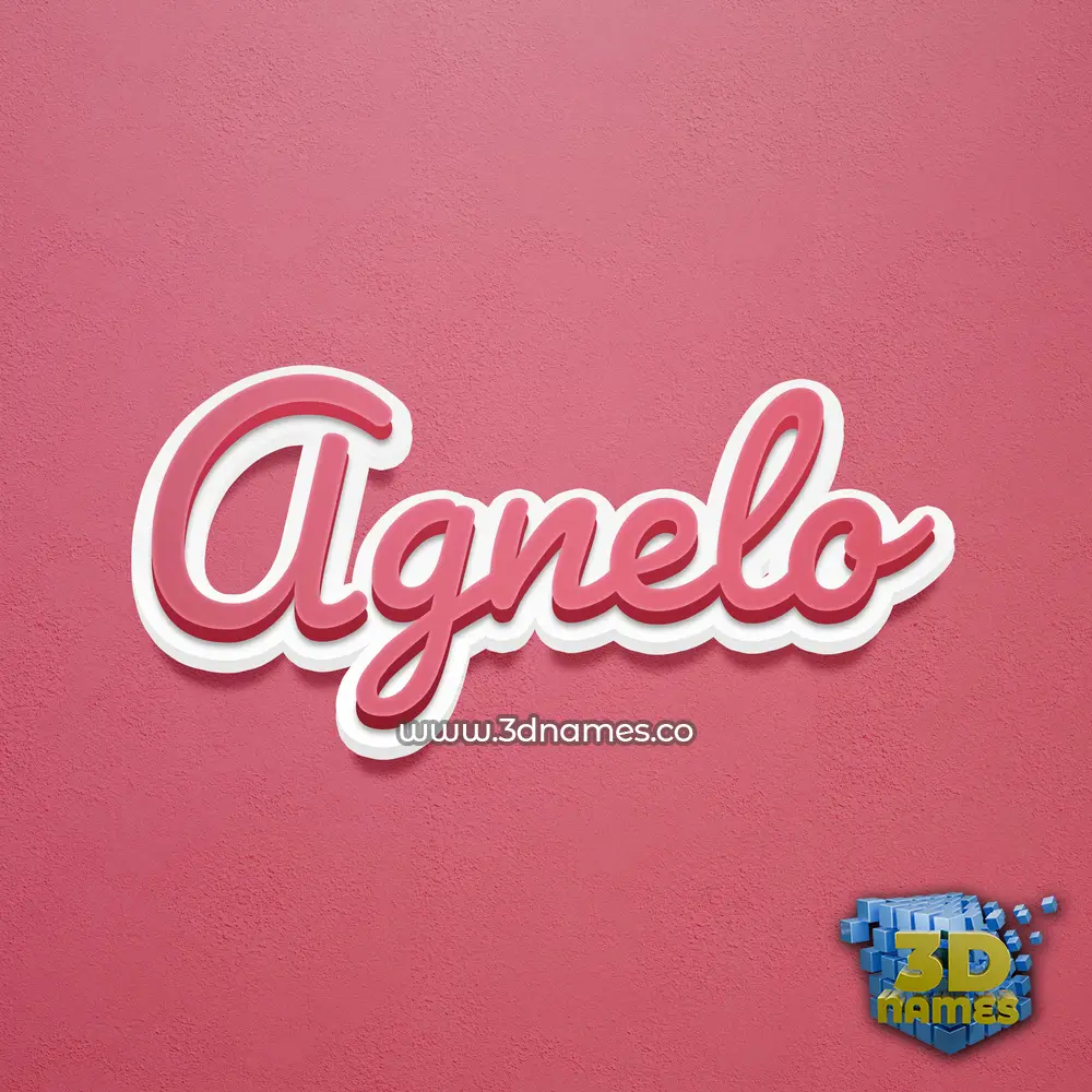 agnelo in Red Scribble style - 3D name wallpaper