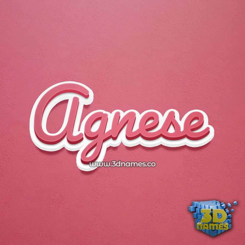 agnese in Red Scribble style - 3D name wallpaper